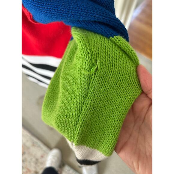 Vintage I.B. Diffusion 90s Colorful Beaded Geometric Patterned Sweater Dress M - Picture 9 of 10